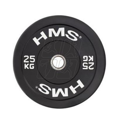 6. Talerz olimpijski HMS BLACK BUMPER 25 kg BBR25 