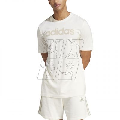 4. Koszulka adidas Essentials Single Jersey Linear Embroidered Logo Tee M IS1345