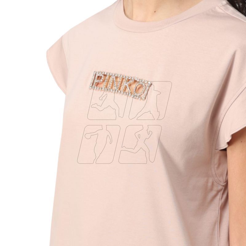 4. Koszulka Pinko Interlock + Logo Strass W 101609A12H