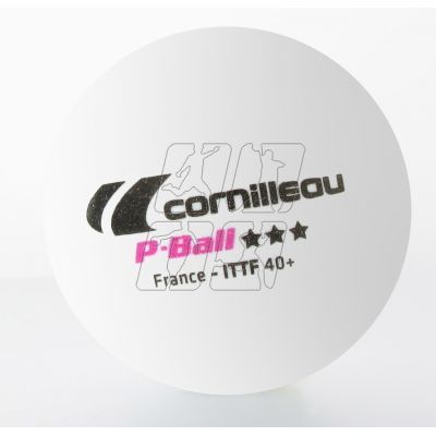 2. Piłeczki do tenisa stołowego Cornilleau P-BALL ITTF białe 3 szt.