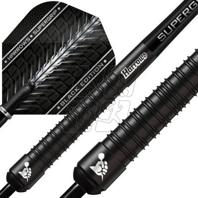 3. Rzutki Harrows Supergrip Black 90% steeltip SupergripBlack90%