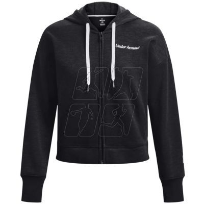 3. Bluza Under Armour Essential Fleece Script FZ Hoodie W 1374106-001