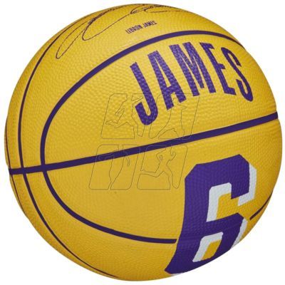2. Piłka do koszykówki Wilson NBA Player Icon LeBron James Mini Ball WZ4007201XB