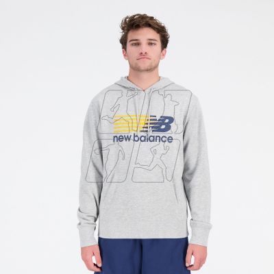 7. Bluza New Balance NB Classic Hoodie AGM M MT23902AGM