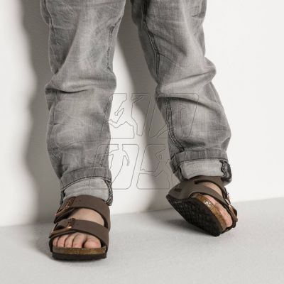 5. Klapki Birkenstock Arizona Kids Birko-Flor Nubuk Mocha narrow wąskie dziecięce młodzieżowe (0552893)