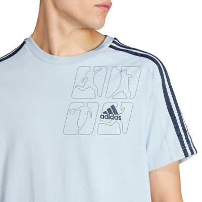 4. Koszulka adidas Essentials Single Jersey 3-Stripes Tee M IS1332