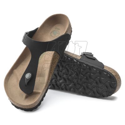 7. Japonki Birkenstock Gizeh Birko-Flor damskie Narrow Black na wąską stopę wegańskie czarne (1020487)