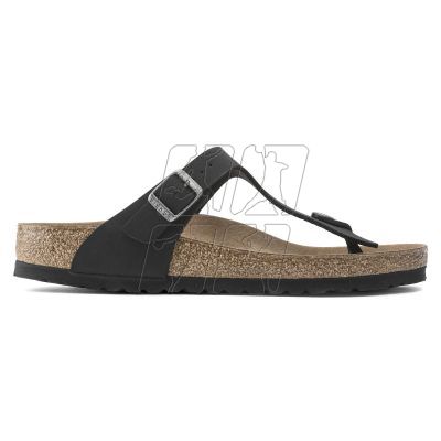 6. Japonki Birkenstock Gizeh Birko-Flor damskie Narrow Black na wąską stopę wegańskie czarne (1020487)