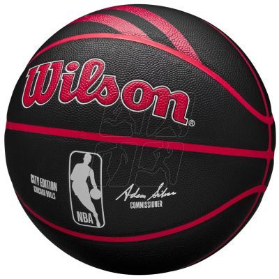 3. Piłka do koszykówki Wilson NBA Team City Collector Chicago Bulls WZ4024105XB