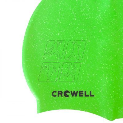 2. Czepek pływacki silikonowy Crowell Recycling Pearl jasnozielony kol.8