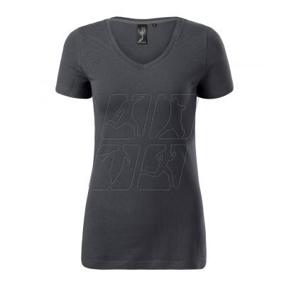 2. Koszulka Malfini Action V-neck W MLI-70183 light anthracite