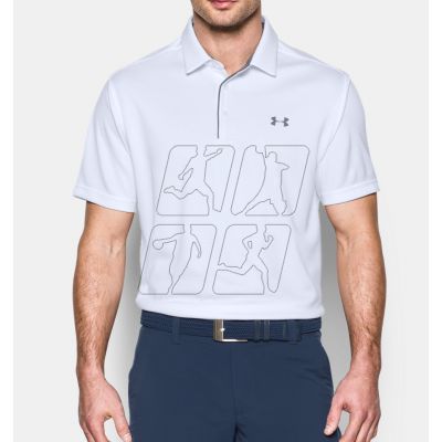 Koszulka treningowa Under Armour Tech Polo M 1090140-100 w kolorze białym