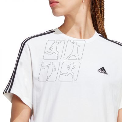 6. Koszulka adidas Essentials 3-Stripes Single Jersey Crop Top W HR4915