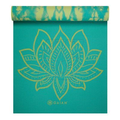 2. Mata do Jogi dwustronna GAIAM Turquoise Lotus 6 MM 62344