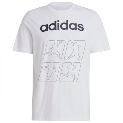 Koszulka adidas Essentials Single Jersey Linear Embroidered Logo Tee M IC9276