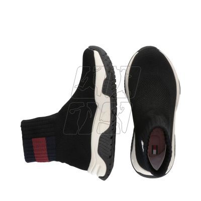 4. Buty Tommy Hilfiger Sock Sneaker Black W T3A9-33007-0702999-999