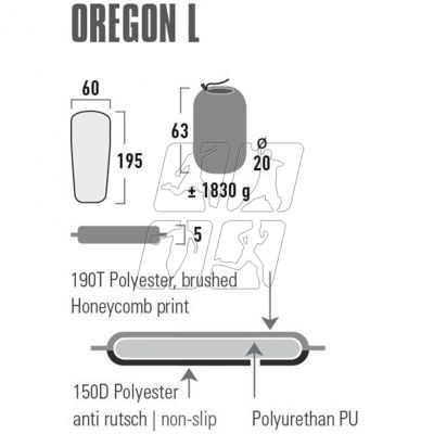 6. Mata Samopompująca High Peak Oregon L 195x60x5  41125