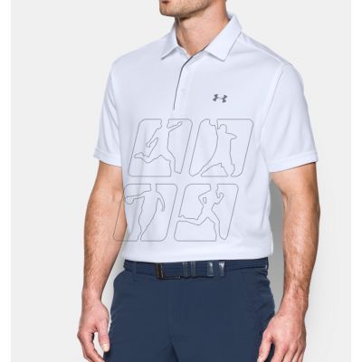 Koszulka treningowa Under Armour Tech Polo M 1090140-100 w kolorze białym