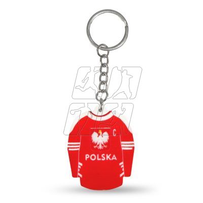 Brelok koszulka hokejowa Polska (Away) SREBBREKH-PL