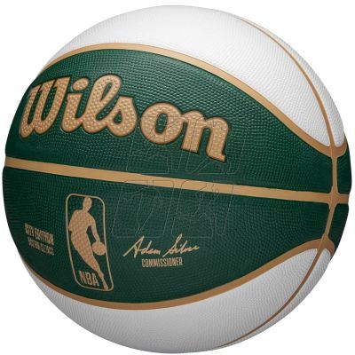 3. Piłka do koszykówki Wilson NBA Team City Edition Boston Celtics WZ4024202XB