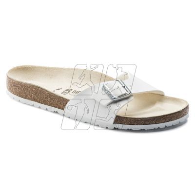 Klapki damskie Birkenstock Madrid Birko-Flor White białe regular szerokie (0040731)