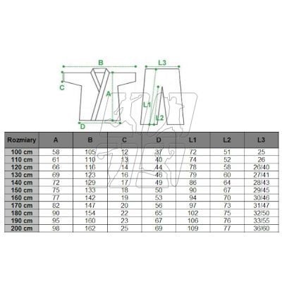 Kimono judo Masters 450 gsm - 140 cm 06034-140