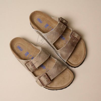 10. Klapki Birkenstock Arizona Soft Footbed Oiled Leather Tabacco Brown narrow wąskie damskie/męskie (0552813)