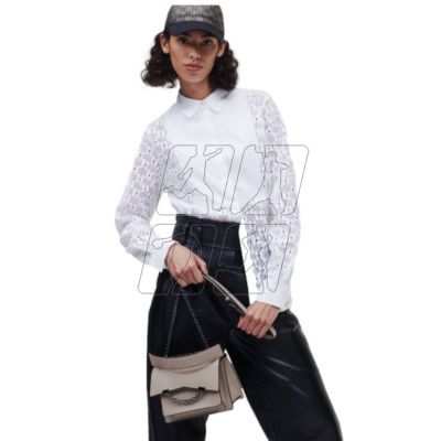 4. Koszulka Karl Lagerfeld KL Monogram Lace Bib Shirt W 220W1600