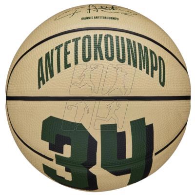 5. Piłka do koszykówki Wilson NBA Player Icon Giannis Antetokounmpo Mini Ball WZ4007501XB