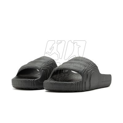 3. Klapki męskie adidas Adilette 22 Grey Five lifestylowe modne na lato czarne (HP6522)