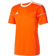 Koszulka piłkarska adidas Squadra 17 Junior BJ9177 w kolorze pomarańczowym z białymi detalami, z technologią climalite