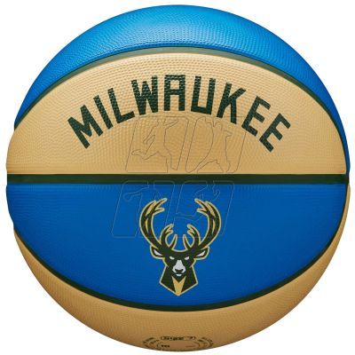Piłka do koszykówki Wilson NBA Team City Edition Milwaukee Bucks Ball WZ4016517ID