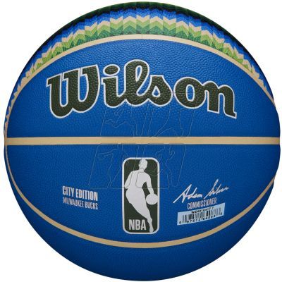 Piłka do koszykówki Wilson NBA Team City Collector Milwaukee Bucks Ball WZ4016417ID