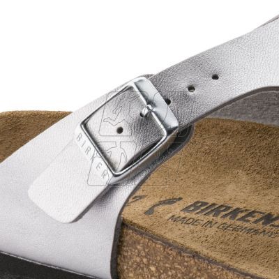 2. Japonki damskie srebrne Birkenstock Gizeh Birko-Flor narrow wąskie (0043853)