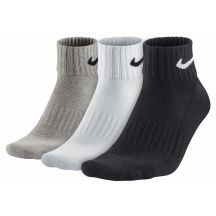 Skarpety Nike 3 pak Value Cotton Quarter w kolorze czarno-biało-szarym