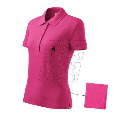 Koszulka polo Malfini Cotton W MLI-21340 czerwień purpurowa