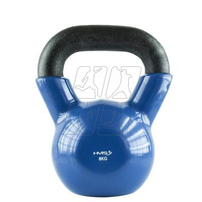 4. Kettlebell żeliwny pokryty winylem HMS KNV08 BLUE 