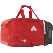 Torba adidas Tiro 17 Team Bag M BS4739 w kolorze czerwonym z czarnymi detalami, pochodzi z kolekcji piłkarskiej Tiro 17