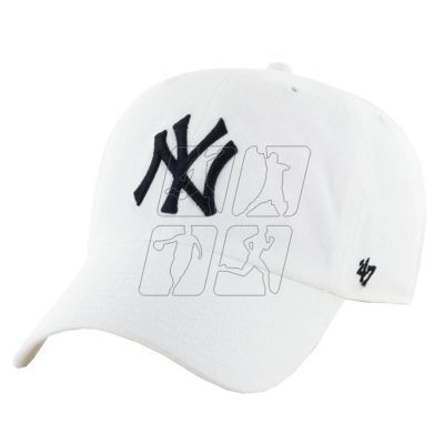 3. Czapka z daszkiem 47 Brand New York Yankees Mlb Clean Up Cap B-RGW17GWS-WHA