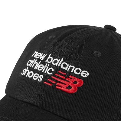 3. Czapka z daszkiem New Balance 6 Panel New Balance Athletic LAH43016BK