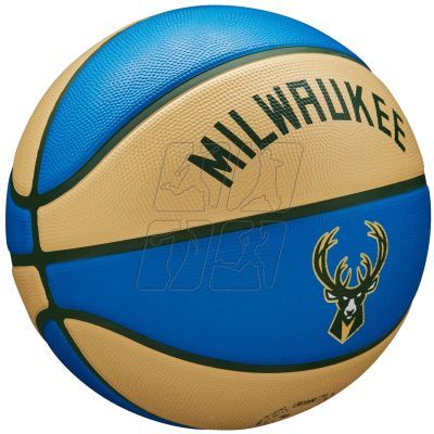 2. Piłka do koszykówki Wilson NBA Team City Edition Milwaukee Bucks Ball WZ4016517ID