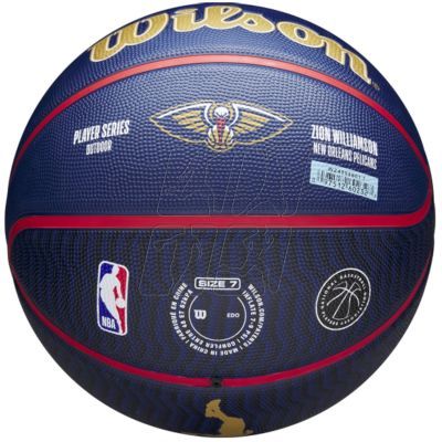 2. Piłka do koszykówki Wilson NBA Player Icon Zion Williamson Outdoor Ball WZ4008601XB7
