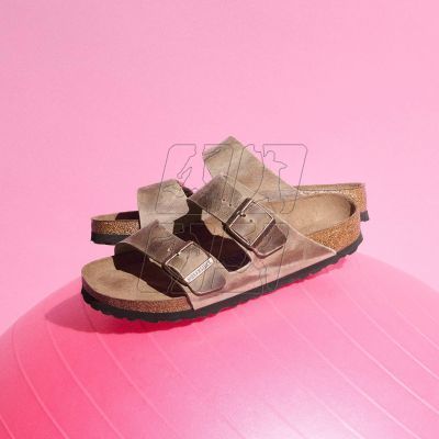 13. Klapki Birkenstock Arizona Soft Footbed Oiled Leather Tabacco Brown narrow wąskie damskie/męskie (0552813)