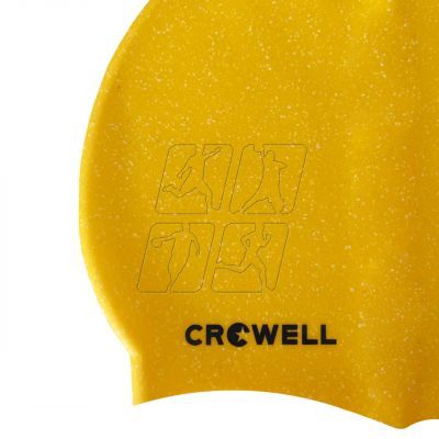 2. Czepek pływacki silikonowy Crowell Recycling Pearl żółty kol.7