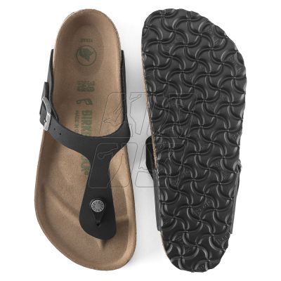 2. Japonki Birkenstock Gizeh Birko-Flor damskie Narrow Black na wąską stopę wegańskie czarne (1020487)