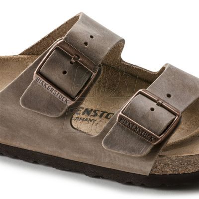 2. Klapki Birkenstock Arizona Tabacco Brown męskie/damskie brązowe regular szerokie (0352201)