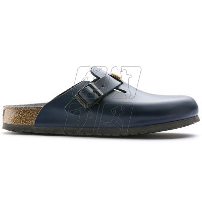 5. Chodaki damskie Birkenstock Boston ESD Blue skóra naturalna klapki narrow wąskie (0061388)