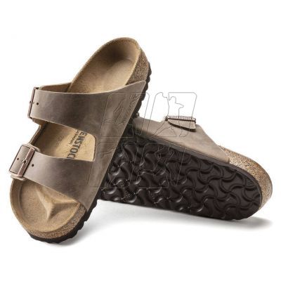 3. Klapki męskie brązowe Birkenstock Arizona Tabacco Brown narrow wąskie (0352203)