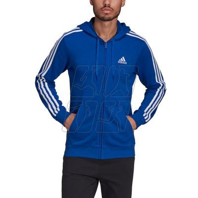 3. Bluza adidas Essentials French Terry 3-Stripes Full-Zip Hoodie M HE4427