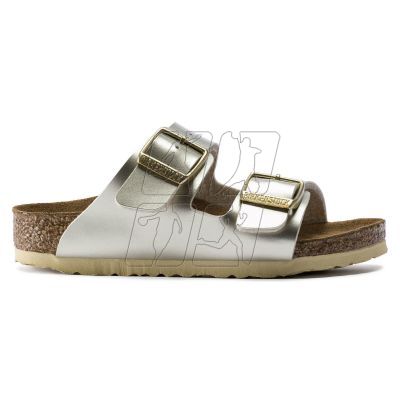 6. Klapki dziewczęce Birkenstock Arizona Kids Birko-Flor Electric Metallic Gold narrow wąskie (1014841)